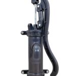 Aurum PVC Manual Water Hand Pump Pitcher - Extra Strong Plastic for 50 Feet, Wall Mount for Home Garden Borewell Yards Ponds (Black, Hole Size: 1 Inch, 12 Lpm)